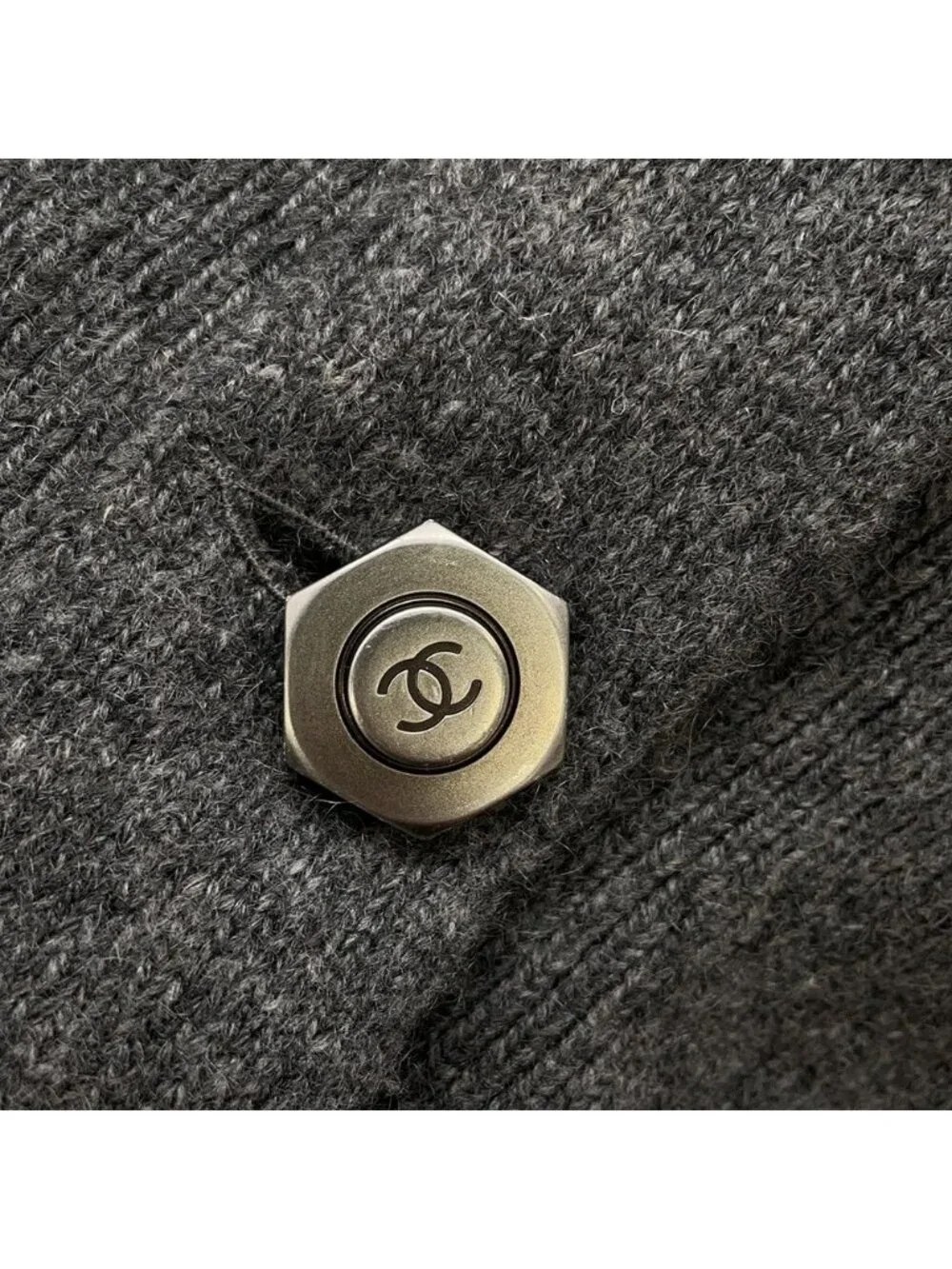 Chanel Dress Knit CC Logo Cashmere 36